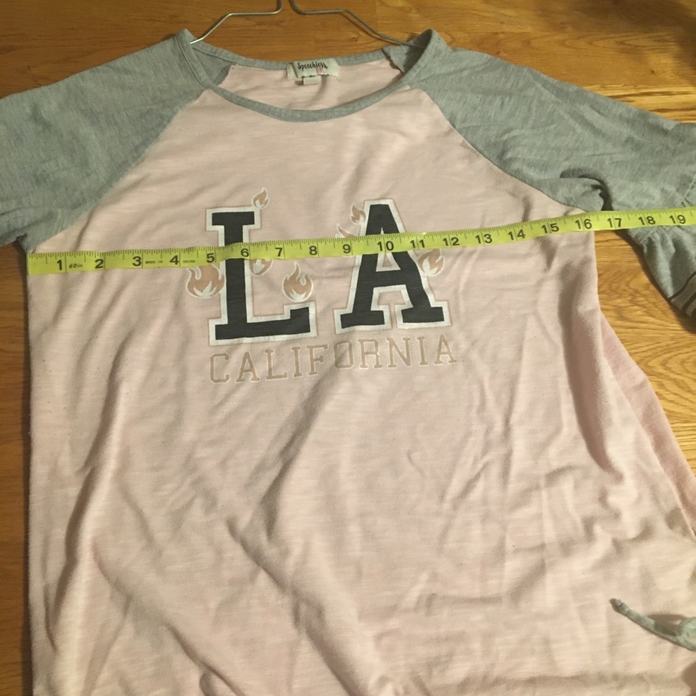 Girls XL Speechless Quarter Sleeve Pink Shirt